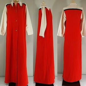 Vintage 70s VANITY FAIR Velour House Coat Sz 10